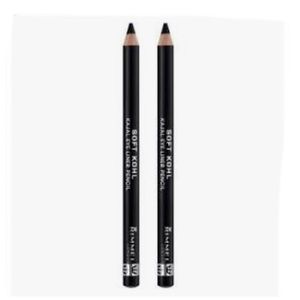 🆕 Pack of Two (2) Rimmel Soft Kohl Eyeliner Pencil Jet Black